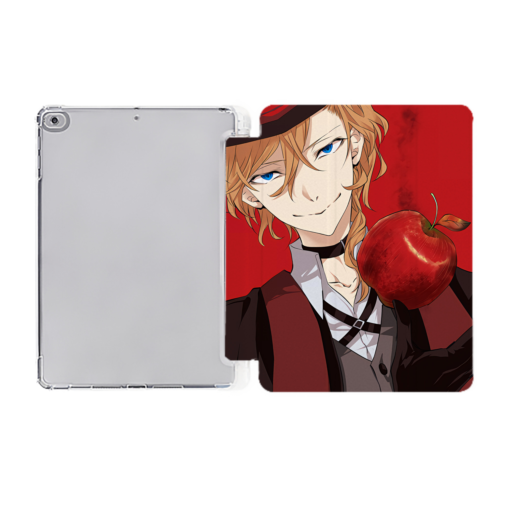 （画像用） 文豪ストレイドッグス Bungo Stray Dogs IPad ケース ペン収納付き 三つ折りスタンド PUレザー×シリコン 対応機種9.5/10.5/10.9インチ